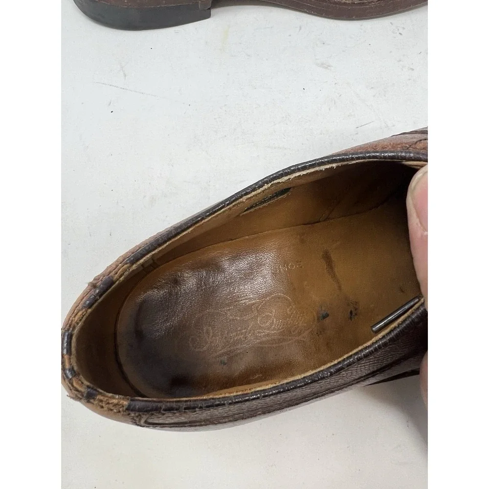 Florsheim Imperial quality V-Cleat Split Toe Pebbled Brown 7 E‎